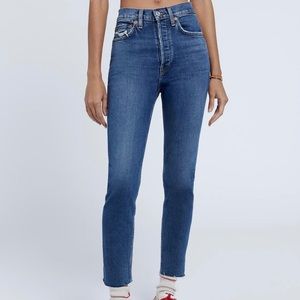 Redone Comfort Stretch High Rise Ankle Crop